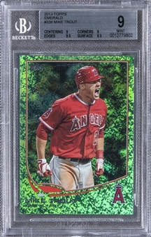 2013 Topps Emerald #338 Mike Trout - BGS MINT 9
